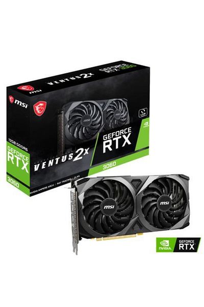 MSI Rtx3060 Ventus 2x Oc 12gb Gddr6 192bit 3xdp/1xhdmi PCI-e 4.0 DX12 متوافق