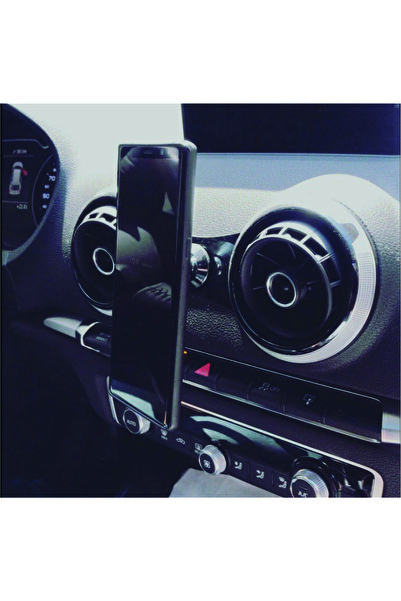 İmaj Audi A3 2013 - 2020 Logosuz Parlak Siyah Telefon Tutucu