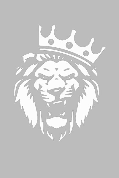 Bak Karıştır Aslan Sticker 15x18 CM Beyaz Renk