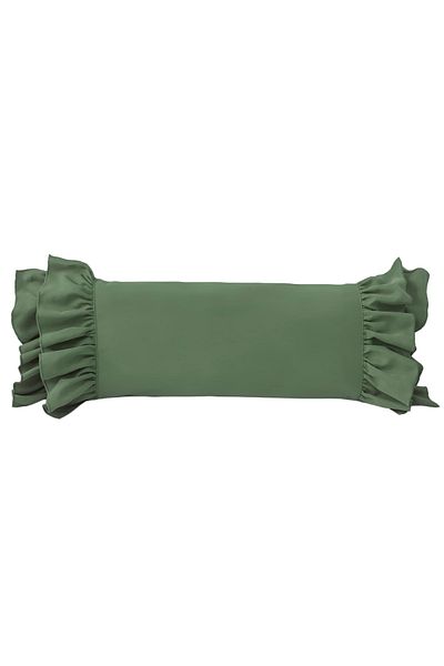 RİTMOHOME Πράσινο, βολάν, Country, Scandinavian, Bohemian, Vintage Long 40x100 Μαξιλάρι Ριχτάρι (ΓΕΝΝΗΜΕΝΟ ΕΣΩΤΕΡΙΚΟ)
