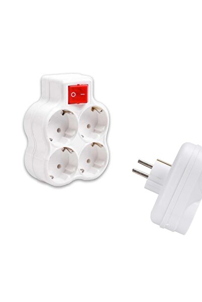 FETİH Dörtlü Golyat Priz Topraklı Anahtarlı Fetih 107-04