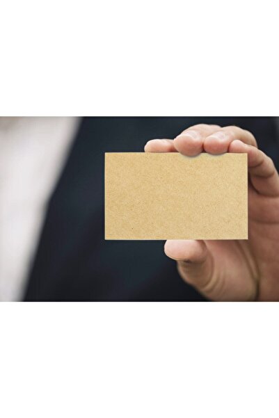 etikettcim Kraft Baskısız Boş Kartvizit Boy 100 Adet Bloknot 350gr Kalın Not Kartı