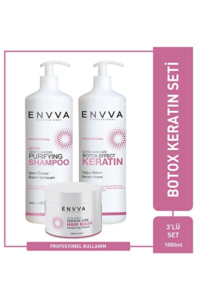 ENVVA Keratin Botox Saç Bakım Seti 3’lü Set