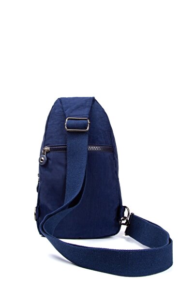 Newish Синя унісекс водонепроникна сумка через плече - тканина Крінк, 28x18 см Body Bag