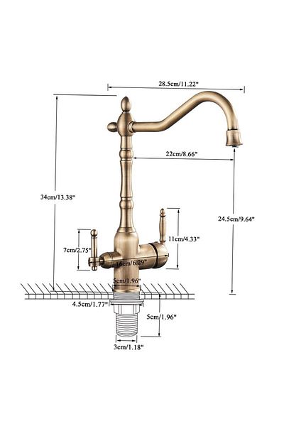 OEM Kitchen Sink Faucet with Dual Flow Water Purification Outlet New Design Black