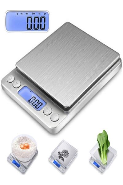 Manessa Hassas Şık Görünmlü Dijital Hassas Kuyumcu Terazisi Kare