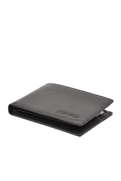AYAKMOD 8010 Black Genuine Leather Men's Wallet
