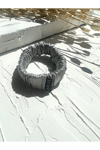 ODESE DESIGN El Yapımı Saç Tokası Mat Saten Small Boy Açık Gri