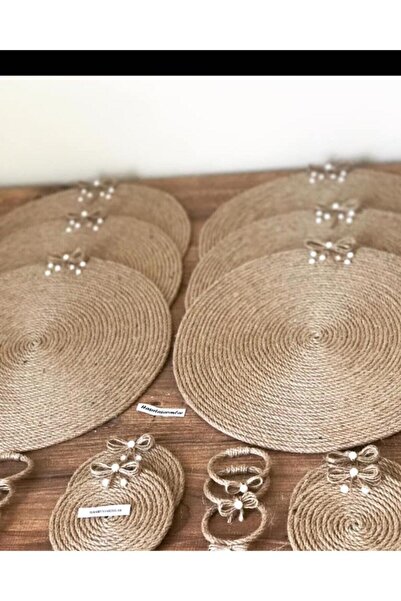 Genel Markalar Amerikan Servis Halat Supla Takımı 18 Parça Bardak Altlığı