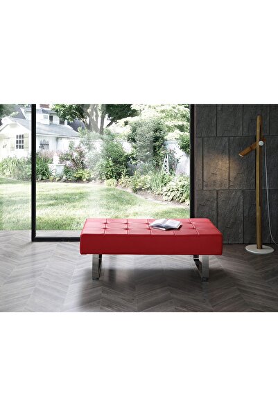 DeccoStil Metal Ayaklı Bench - Suni Deri Döşeme 45*120 Cm Yükseklik 40 Cm