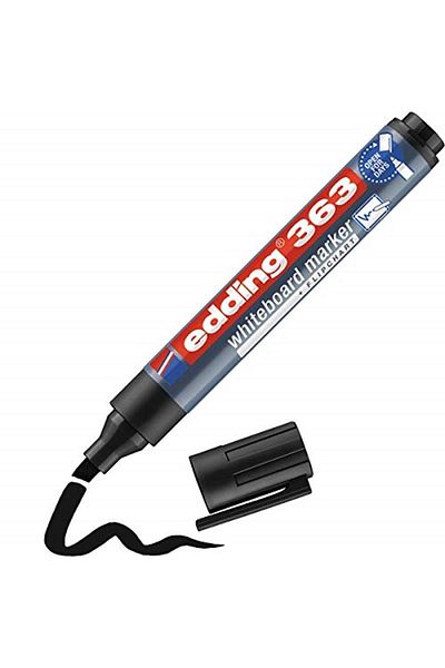 Edding 363 White Blackboard Pen - Black - 1 Pen - 1-5 Mm Cut Point - Refillable