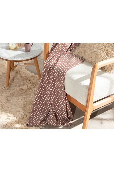 English Home 120x170 Cm Dried Rose Dots Fleece TV Blanket
