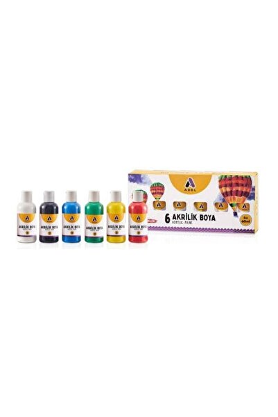 Adel Akrilik Boya Klasik Renkler 6 Renk X 60 Ml