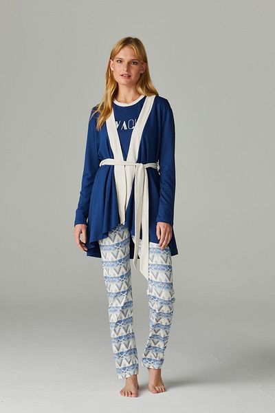 Feyza Pijama Ωραίο σετ γυναικεία πιτζάμα με ρόμπα