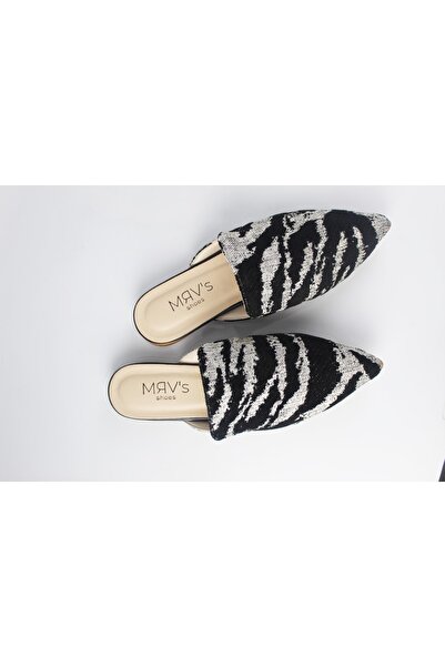 MRVshoes Pointed Toe Closed Front Slippers Patterned Slippers Shoes Women