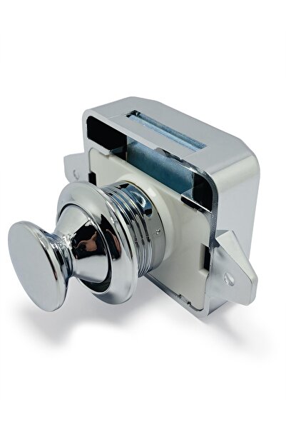 REVEX 10 Adet Parlak Krom Karavan Tekne Basçek Dolap Çekmece Kilit 26mm