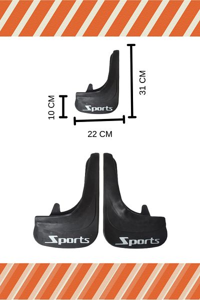 NOVDES Peugeot 206 Sd All Cases Sports Written 2-Piece Dust Cover Fender Mud Flap