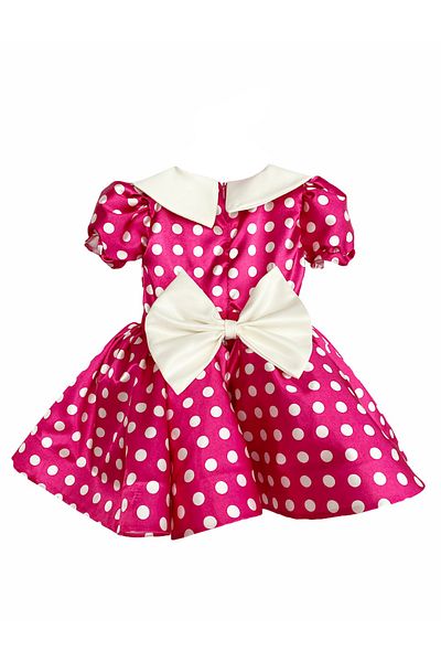 zühre balaban Βραδινό φόρεμα για κορίτσια Mini Mouse πουά ροζ