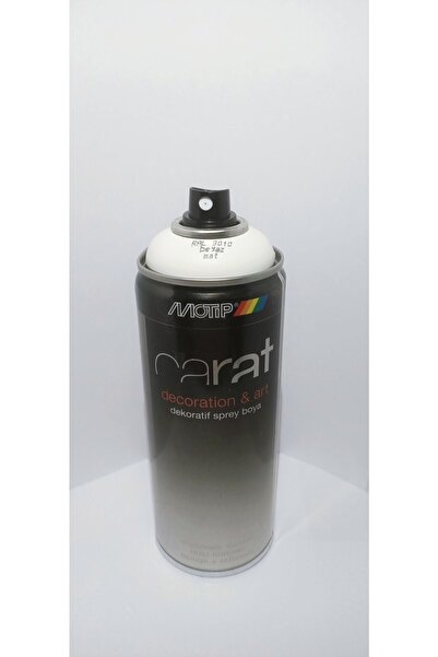 Motip Carat Dekoratif Sprey Boya Ral 9010 Mat Beyaz 400 ml.