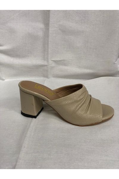 Leona Papuci de damă cu toc model încrețit