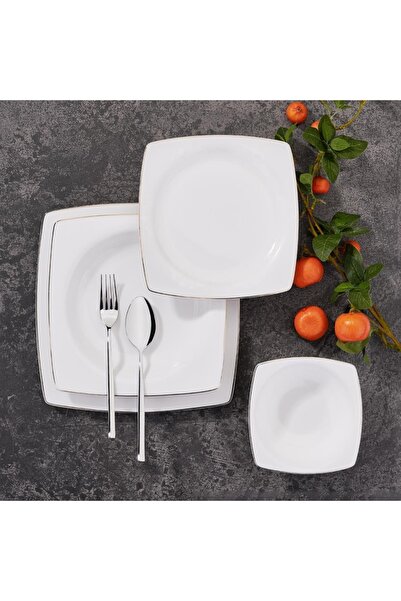 KORKMAZ 8433 Bone Sellectıon 12 Kişilik 60 Parça Yemek Takımı