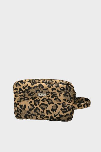 AGOÇANTA Leopard Pattern Makeup And Travel Bag