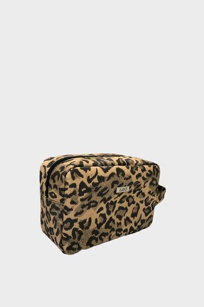 AGOÇANTA Leopard Pattern Makeup And Travel Bag