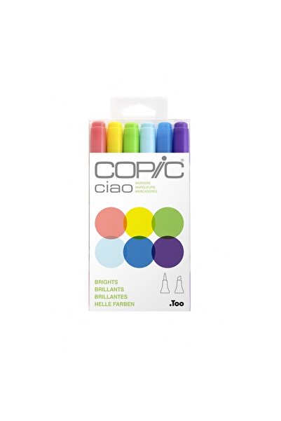 Copic Ciao Marker Pen Brights Set of 6