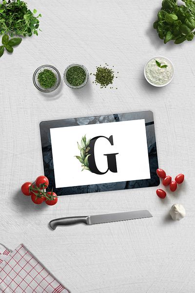 Decorita Glass Cutting Board - Glass Cutting Board |   Letter Design |   G |   20cm X 30cm