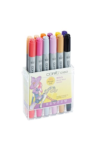 Copic مجموعة أقلام ماركر ويندي ويتش تشاو مكونة من 12 قلمًا