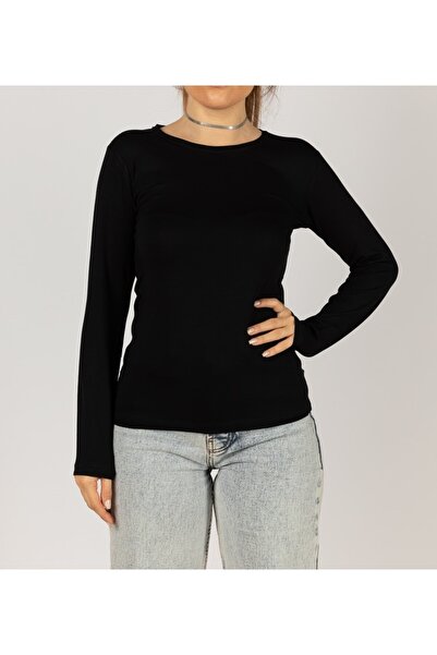 FATELLA Дамски боди с дълъг ръкав и кръгла яка