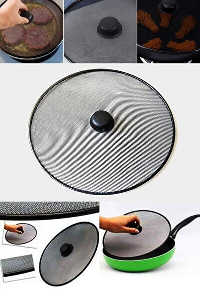 Kalsiyum Mood Yağ Sıçratmayan Tava Tencere Kapağı Metal Telli Kızartma Sebze Balık Pişirme Yağı Sıçratmaz Kapak