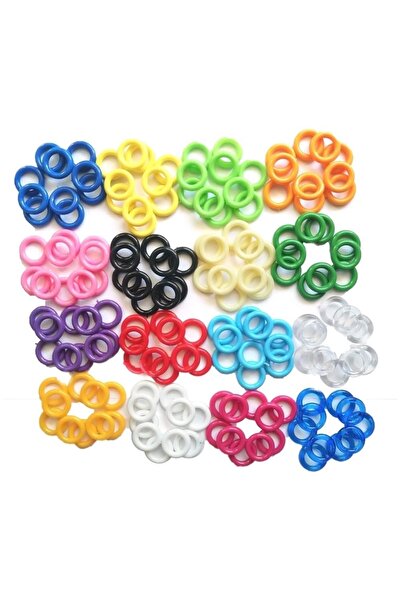 Mir Plastik 7 Renk Kristal Boncuk Güvercin Boncuğu Halkası 100 Adet