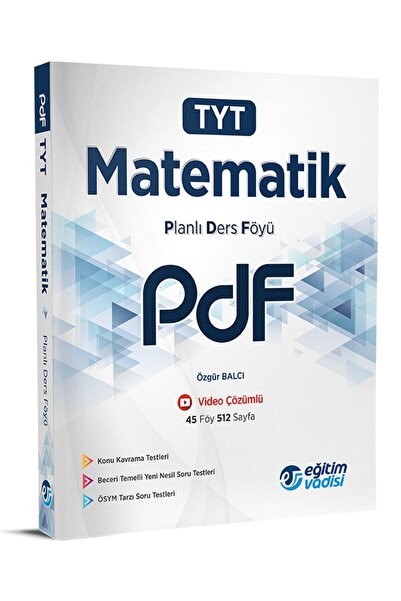 Eğitim Vadisi Tyt Pdf Matematik Video Anlatım Destekli Yayınları