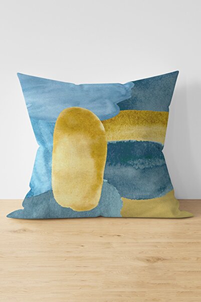 Nish & Royal Digital Printed Modern Suede Pillow Cushion Cover with Oval Draw...