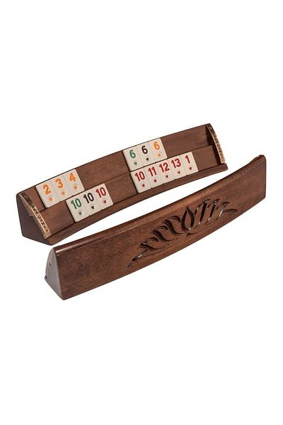 Tuana Game Solid Natural Wood Oval Okey Set Carved 2637.dfn