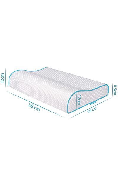Viscofoam High Neck Supported Orthopedic Pillow Visco Pillow 58X39X12-8.5Cm