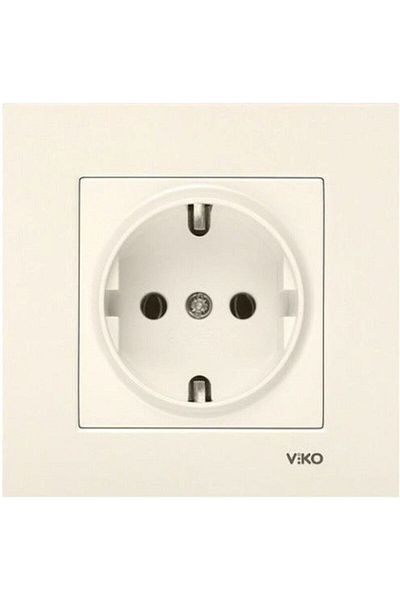 VİKO Karre Grounded Cream Socket (framed) 12 Pieces
