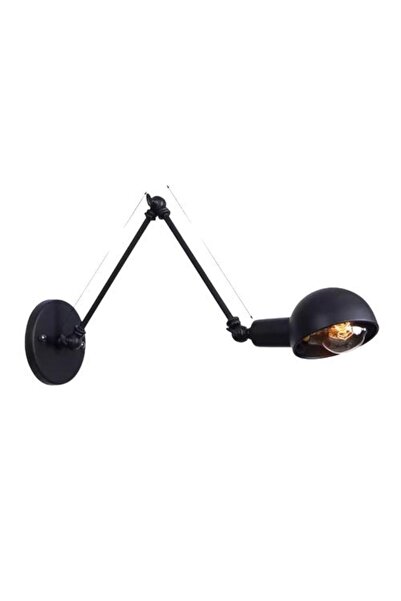 Dylight ريترو معدن ديكور ريفي البهلوانية الجدار الشمعدان الأسود