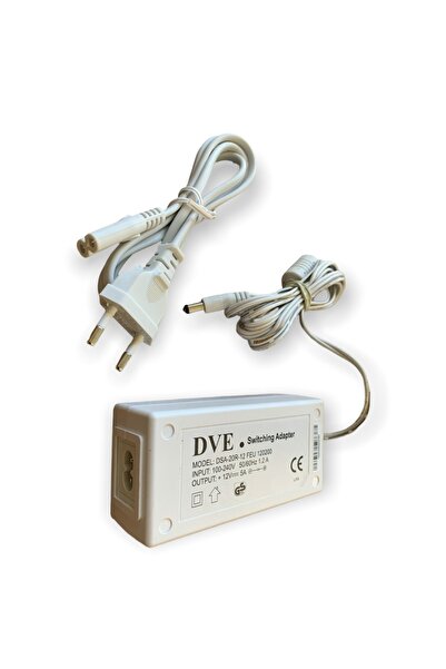 ATAELEKTRONİK 12v 5a 60w 12 Volt 5 Amper Lcd Led Tv Televizyon Uyumlu Adaptör Lcd Led Tv Televizyon Power Güç