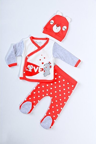 Cocoshka 100% Cotton Love Patterned Baby Set of 3
