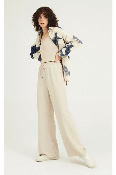Quzu Wide Leg and Elastic Waist Trousers