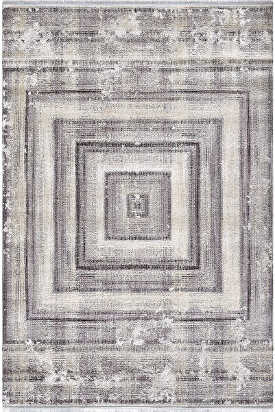 Royal Halı Elite Qe08a Bej Füme Çizgili Eskitme Desen Halı