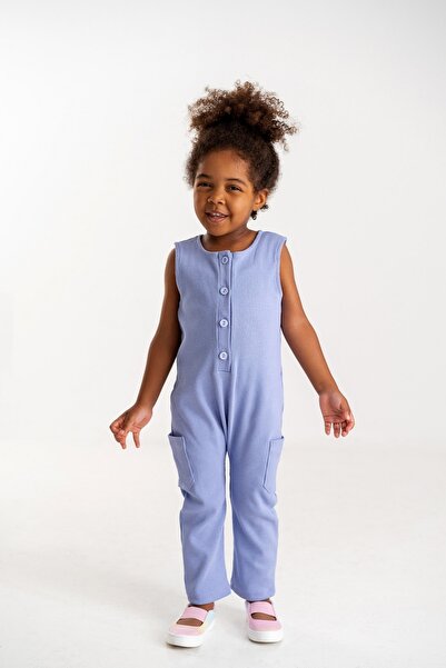 Hally & Son Kız Çocuk Lila Salopet 100% Pamuk