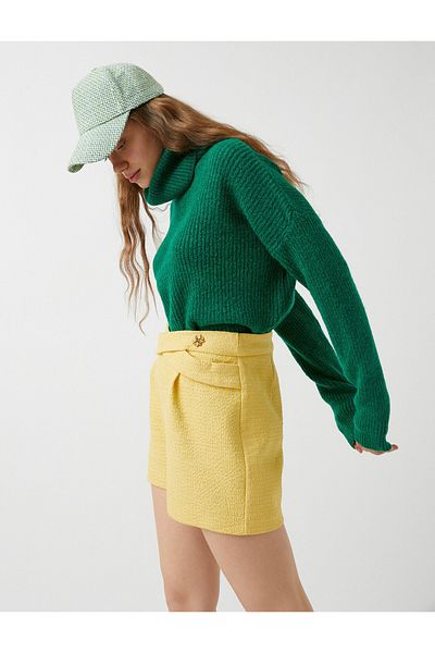 Koton Crop Pulóver garbó hosszú ujjú