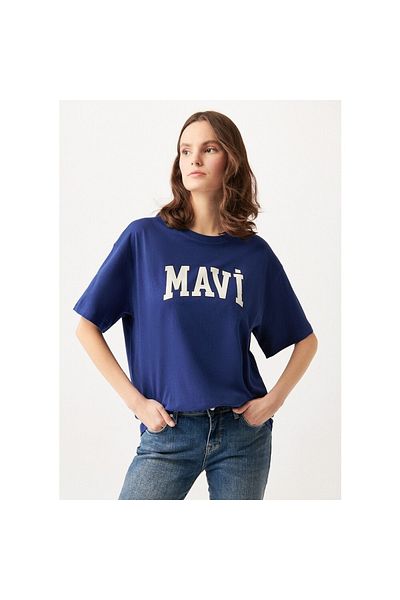 Mavi Tricou de damă cu logo imprimat 1600843-70722