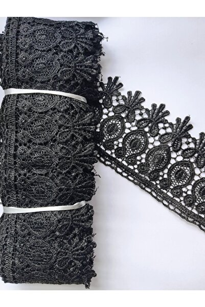 DUAYEN Siyah Güpür Fisto Dantel Tekstil Aksesuarı (1 METRE)