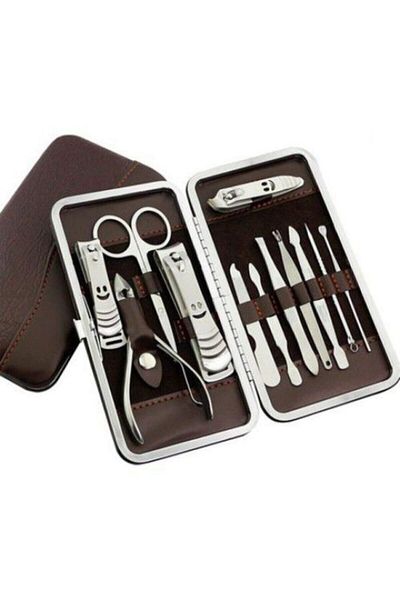 MUJGAN 12 Piece Manicure Pedicure Set - Care Nail Clipper and File with Bag