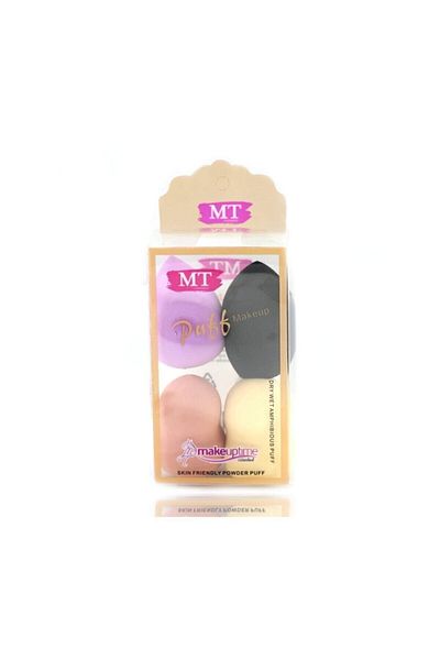 Makeuptime Mt 4-Piece Makeup Sponge - 4 Different Designs Large Size - Boxed