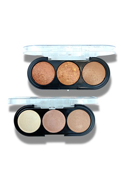 Lesvip's 3'lü Terracotta Allık Ve 3'lü Aydınlatıcı Hıghlıgter